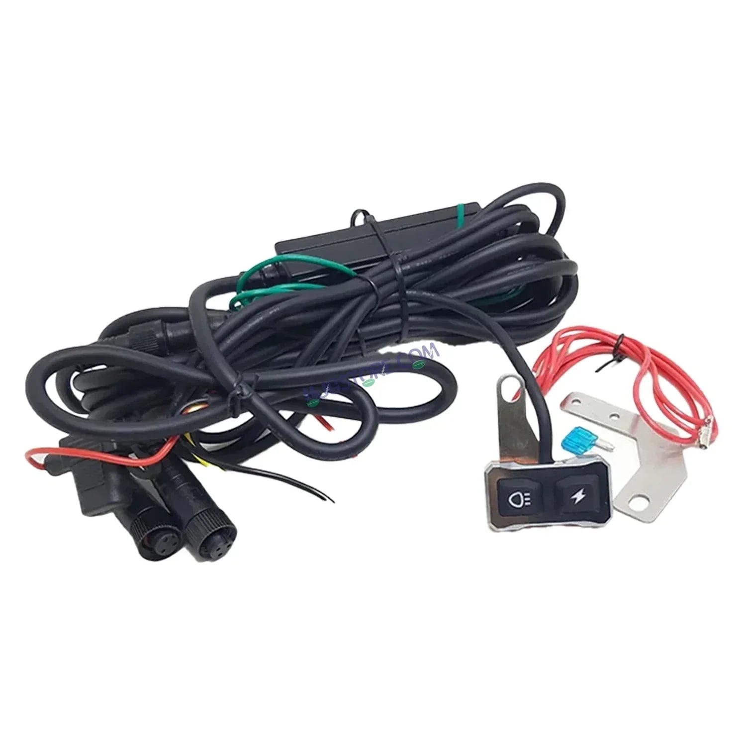 HJG Future Eyes 3 Lens Foglight with Wiring Harness Kit 120W 3 Lens Projector Lens Fog Light 120W Foglight Ultra Wide Dual Intensity LED Fog Lights White/Yellow Universal For All Cars & Bikes LIU HJG Future Eyes 3 Lens Foglight with Wiring Harness Kit - Biker.Store - www.biker.store