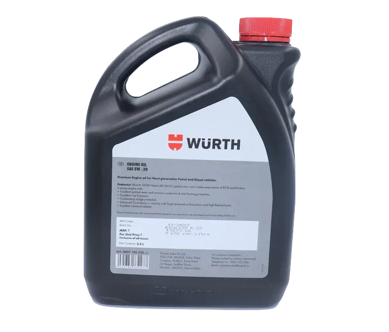 Wurth Fully Synthetic 5W-30 Engine Oil (3.5L) - Biker.Store - www.biker.store