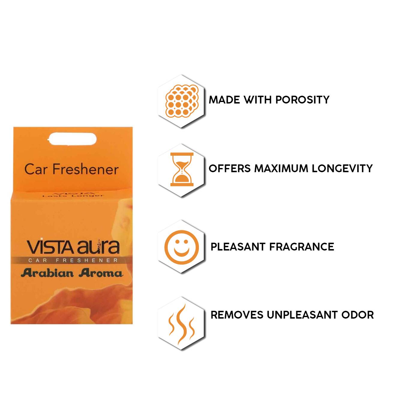Vista Aura Natural Fiber Car Freshener - Arabian Aroma 40 g - Biker.Store - www.biker.store