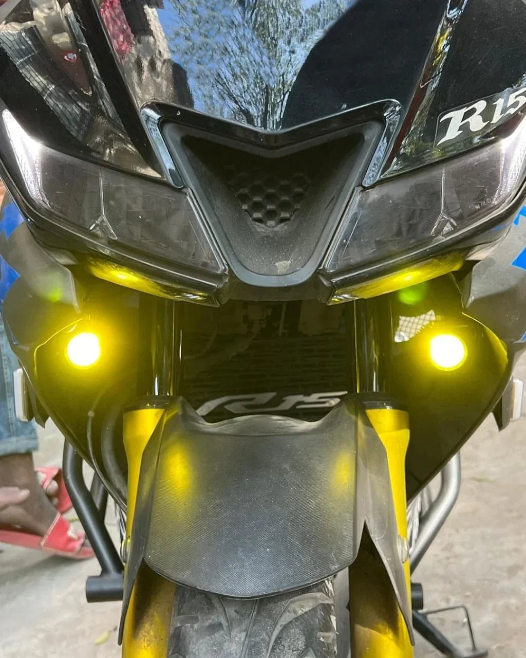 Original Mini Drive Fog Light White/Yellow with Adaptor Spotlight Foglight with Universal Fit for All Cars and Bikes - Yellow/ White - Biker.Store - www.biker.store