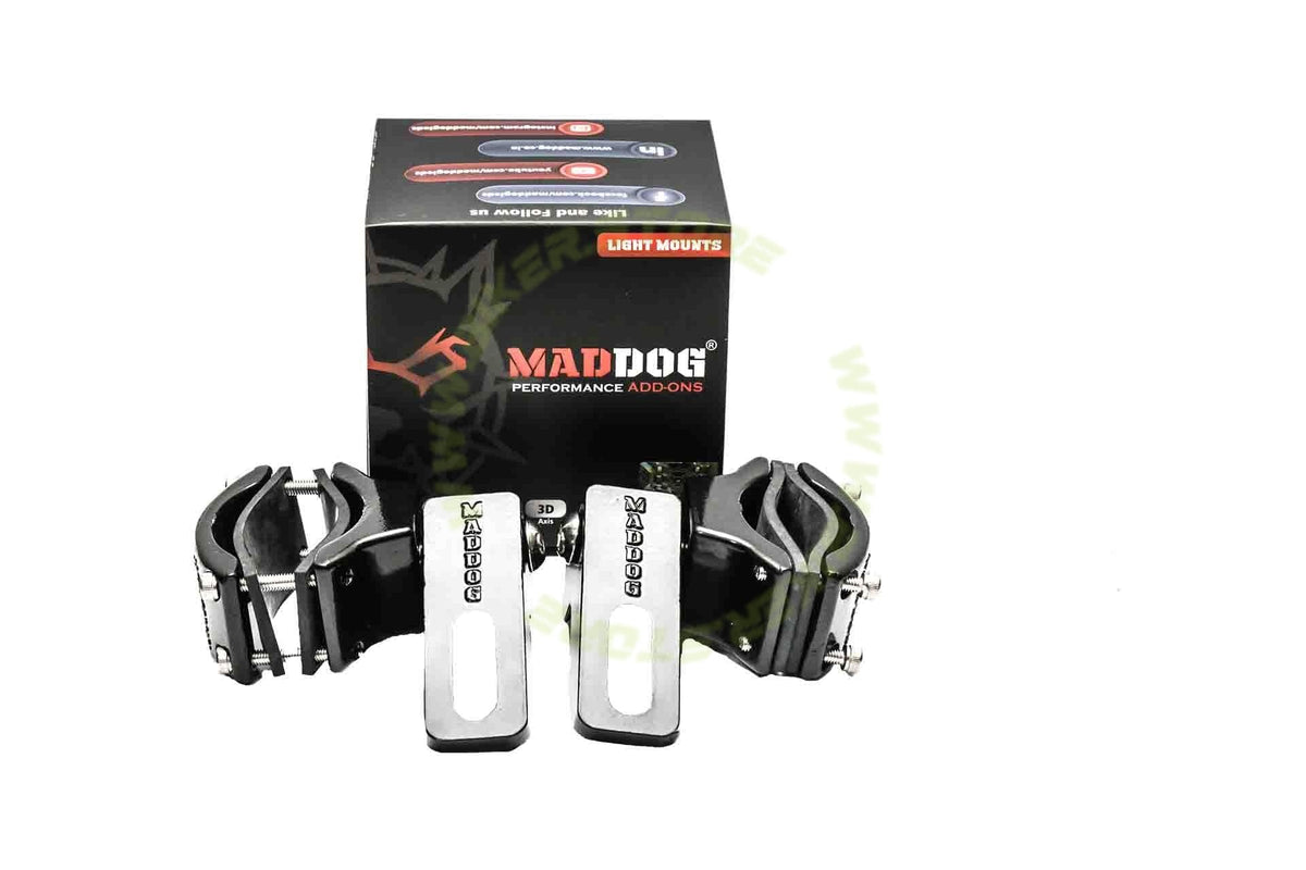 Maddog Universal Light Mounts (16mm-38mm) - Biker.Store - www.biker.store