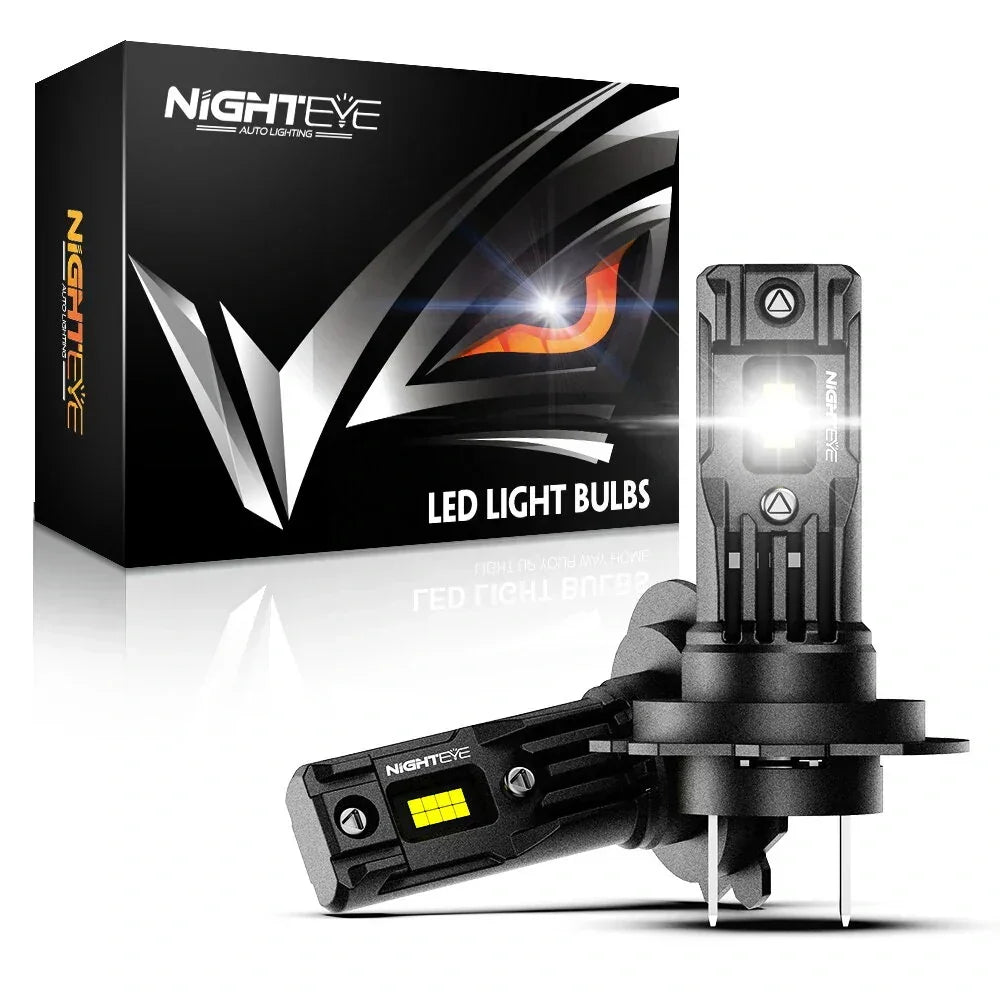 NightEye A315-S10 2PCS H7 Two Pin Socket 6500K White LED Car Headlight Bulbs 22000LM/Pair LED Front Headlamp IP68 Waterproof - Type H7 Two Pin - Biker.Store - www.biker.store