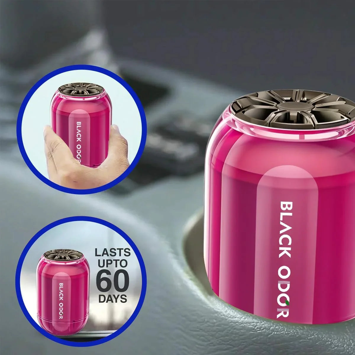 BLACK ODOR BO-8 Rose Dew Big Size Car Air Freshener – Long-Lasting Natural Oil-Based Fragrance for Car, Home & Office - Biker.Store - www.biker.store
