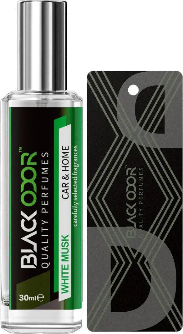 BLACK ODOR BO-34 White Musk Car Freshener Spray | Natural Long-Lasting Car Air Freshener with Bold & Refreshing Fragrance - Biker.Store - www.biker.store