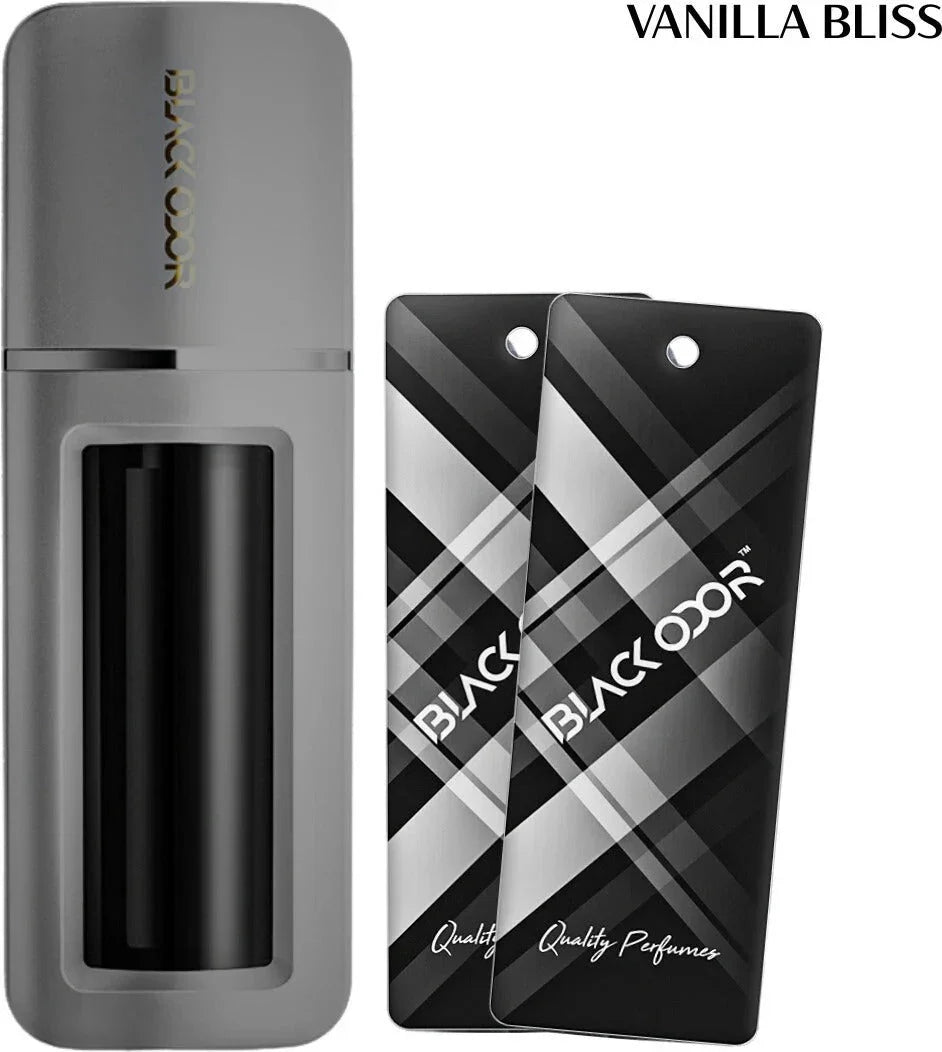 BLACK ODOR BO-33 Vanilla Bliss Car Air Freshener | Natural Long-Lasting Vanilla Bliss Fragrance for Car, Home & Office - Biker.Store - www.biker.store