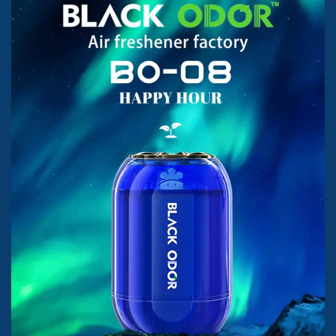 BLACK ODOR BO-8 Happy Hour Big Size Car Air Freshener | Long-Lasting Natural Oil-Based Fragrance for Car, Home & Office - Biker.Store - www.biker.store