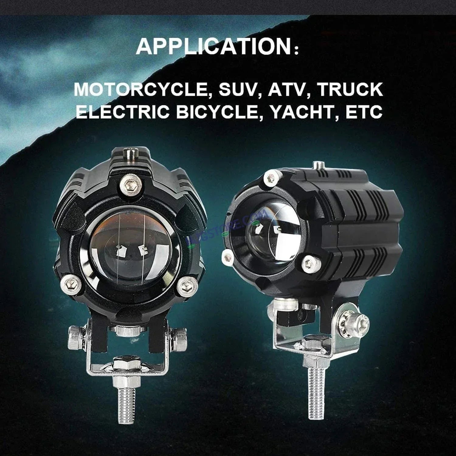 LIUHJG LIU HJG Heavy Mini Drive with Canbus LED Fog Light Bulb Lamp For Cars and Motorcycles Dual Color (White & Yellow) With Cooling Fan 2Pcs with Canbus Wiring - Biker.Store - www.biker.store