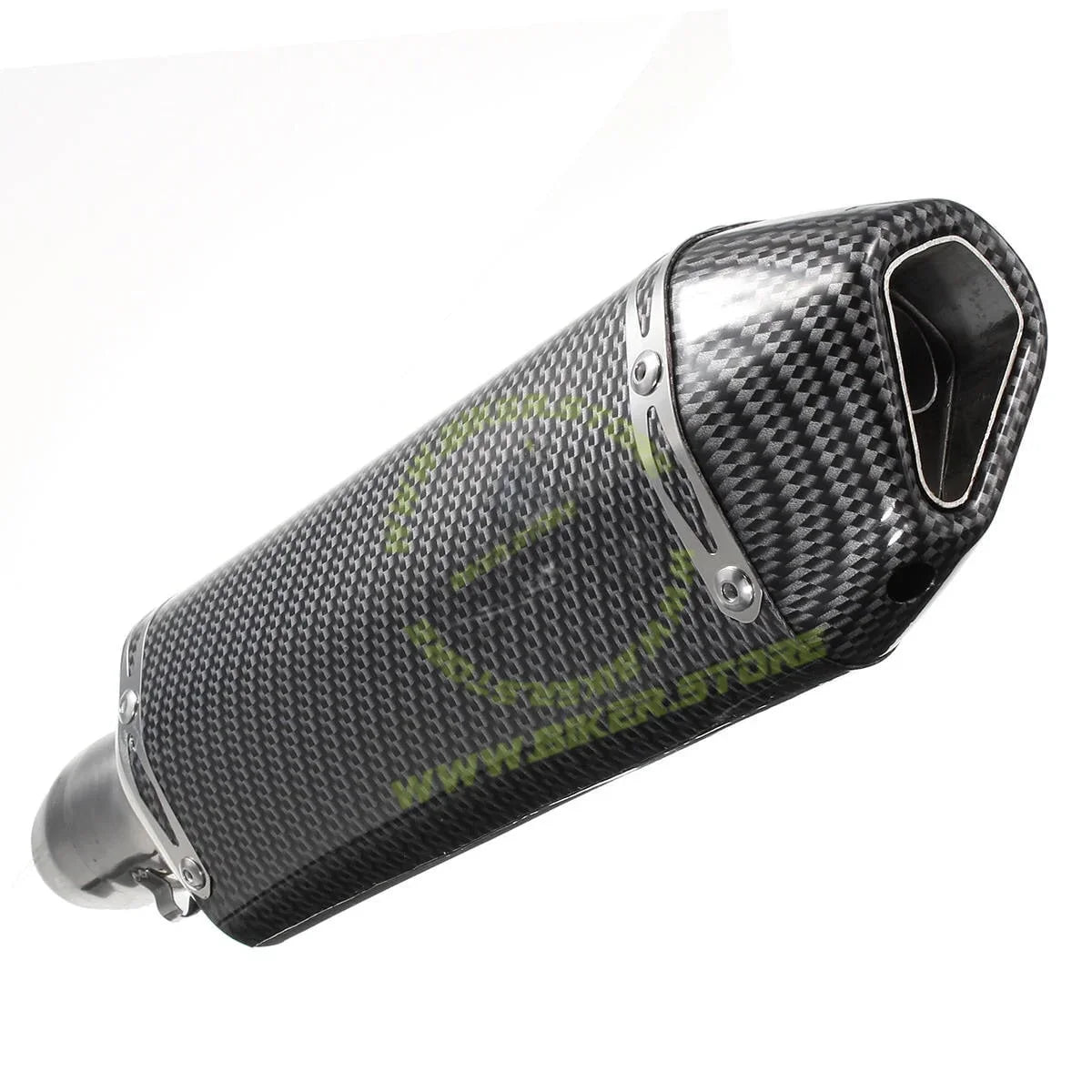 38-51mm Universal Stainless Steel Motorcycle Carbon Fiber Exhaust Muffler Pipe - Big - Biker.Store - www.biker.store