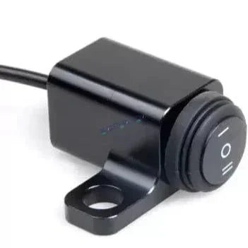 HJG Rear View Mirror Bracket Handlebar Switch Headlight On-Off Switch Handle Bar Grip For Universal For Bike Universal For Bike Mirror-Mount Switch- Waterproof Bike Switch for Fog-Lamps, Headlight, etc (Pack of 1) - Biker.Store - www.biker.store