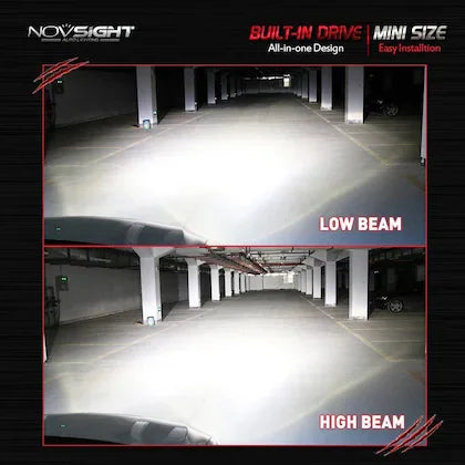 Nighteye 100W H8/H9/H11/H16 LED Headlight Bulbs 2 pc - Novsight H8/H9/H11/H16 NOVSIGHT N11 SERIES H8/H9/H11/H16 LED Headlight Bulbs - Biker.Store - www.biker.store