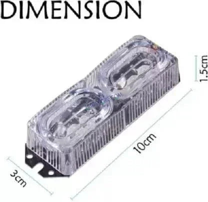 HJG New License Plate Red Blue Strobe Light Multi Color Strobe Light with Flashing Handle Light Multi Color Universal for Motorcycle, Car, SUV Set of 1 Strob Light HJG, Transparent, Red Blue) - Biker.Store - www.biker.store