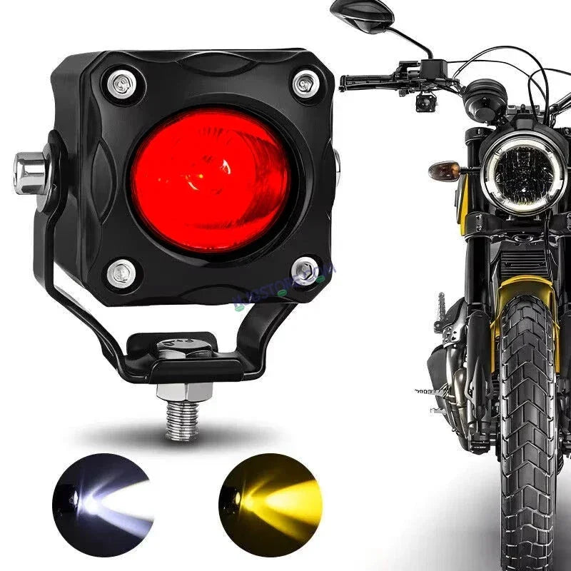 HJG 120W Tri Color Lemon Green Foglight HJG Original Lime Green Mini Drive V6 Red DRL White Yellow Mini Drive Red Devil Eye, Lemon Green Light, White, Yellow Color With Canbus Wiring HJG Lemon Green Tri Color Fog light 120W, 4 Colours, 120W - Biker.Store - www.biker.store