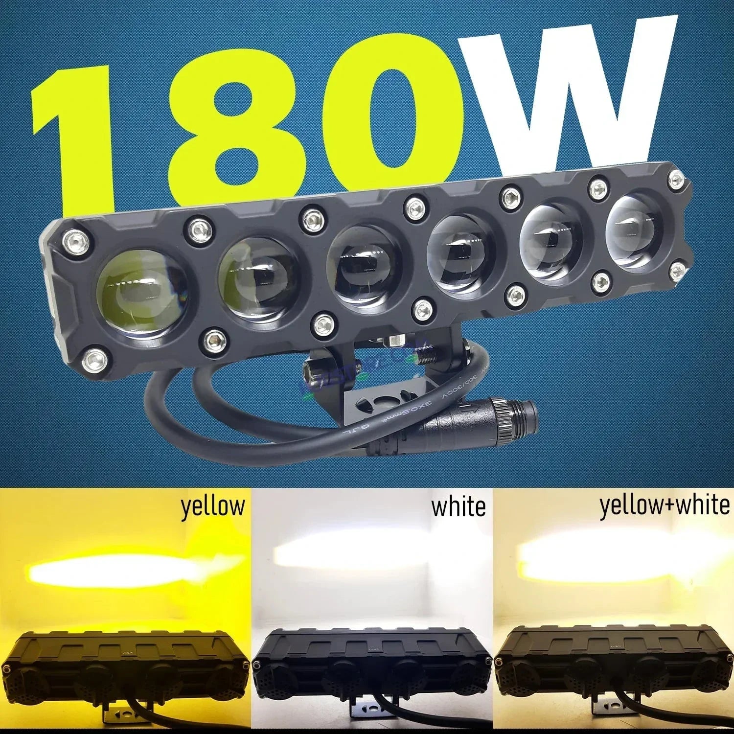 HJG Future Eyes 6 Lens Heavy with Remote Wiring Harness Kit 180W 6 Lens MEGA DRIVE Fog Light For Bike/Car/Thar/Jeep ( Cool White, 90W each * 2 = 180W Total ) - Pack of 2 HJG Future Eyes 6 Lens with Remote Wiring Harness Kit - Biker.Store - www.biker.store