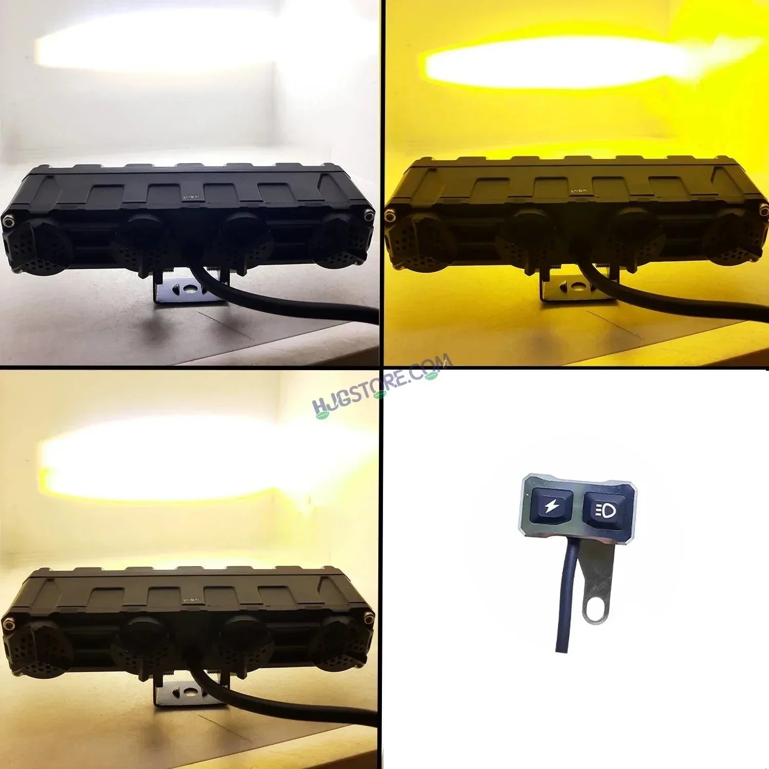 HJG Future Eyes 6 Lens Heavy with Remote Wiring Harness Kit 180W 6 Lens MEGA DRIVE Fog Light For Bike/Car/Thar/Jeep ( Cool White, 90W each * 2 = 180W Total ) - Pack of 2 HJG Future Eyes 6 Lens with Remote Wiring Harness Kit - Biker.Store - www.biker.store