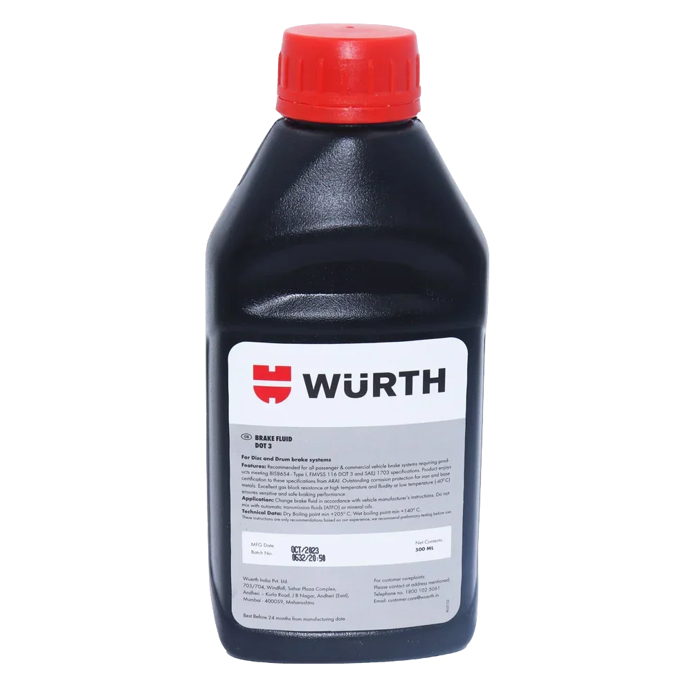 Wurth Brake Fluid Dot 3 (500ml) - Biker.Store - www.biker.store