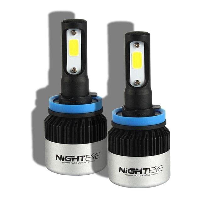 ORIGINAL NIGHTEYE H8/H9/H11/H16 LED Headlight Bulb for Car and Bike White, 90W, 2 Bulbs - 9000 Lumens ULTRA BRIGHT, Type H8/H9/H11/H16 - Biker.Store - www.biker.store