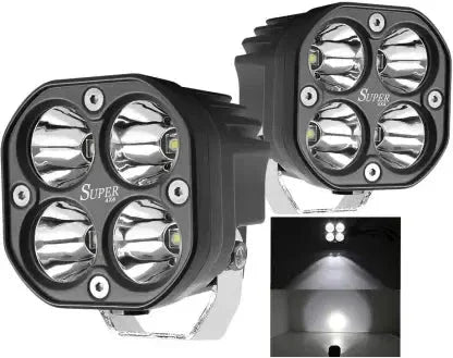 Super IMPORTED 120W Bike 4x4 LED FOG LIGHT ORIGINAL Super Bright Spot Flood Beam Driving Lamp for All Motorcycles & Bikes (120W (2 * 60W), White Light, 2 PCS) - Biker.Store - www.biker.store