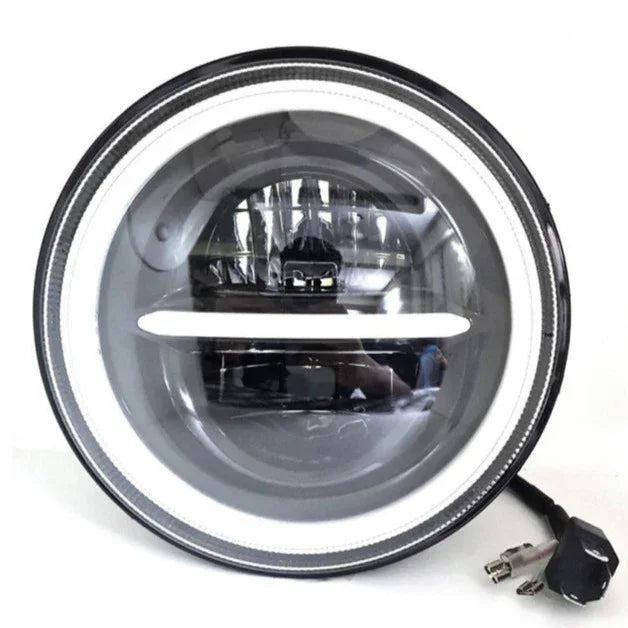 HJG 7 Inch Round Headlight Compatible with Royal Enfield, Jeep & Harley Davidson (Harley Minus Headlight) - Biker.Store - www.biker.store