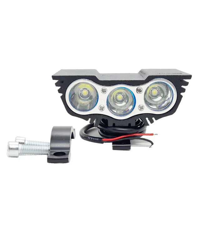 HJG 3 LED Owl Eye Waterproof CREE LED Fog Light with 3 Mode Function High Beam/Low Beam & Flashing for Bike/Motorcycle and Cars (30W, Black, 1 PC) - Biker.Store - www.biker.store