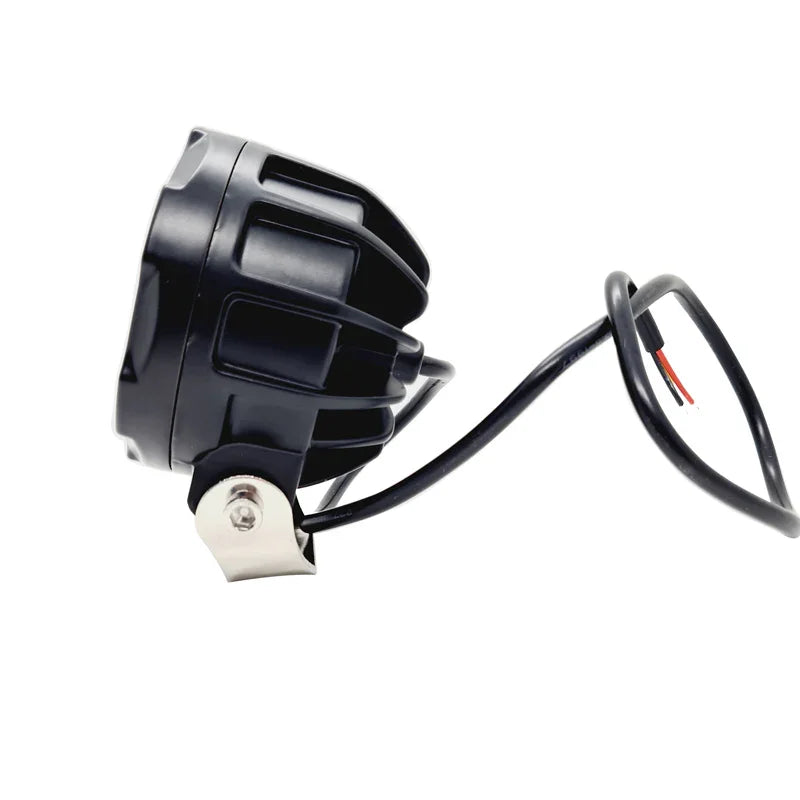 HJG 6 Led Fog Lamp Blue Cob Round Single Pc (12-80V DC- 40W) - Universal for All Cars & Bikes - Biker.Store - www.biker.store