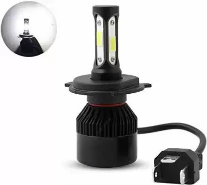 HJG M3 3 Side H4 LED Headlight Bulb with Cooling Fan Head lamp Conversion Kit for Bike Car SUV and Motorcycles (55W, White) - Biker.Store - www.biker.store