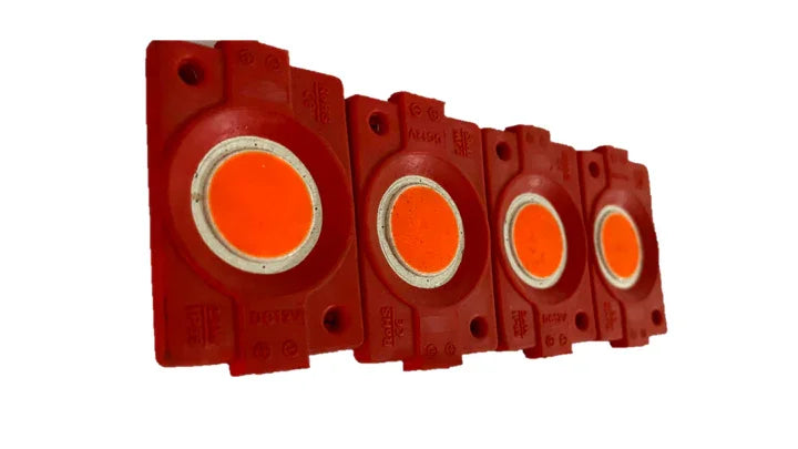 hjg Sunny Day RED IMPORTED Underglow PATCH LIGHTS (Front/Rear , Bike Body Lights) - PACK OF 4 - IP65 WATERPROOF DUSTPROOF SHOCKPROOF - Universal Decorative Light for all Motorbike, Car LED (12V, 1.5 W) (Universal For Bike, Universal For Car, Pack of 4) - Biker.Store - www.biker.store