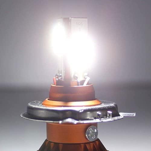 CYT ORIGINAL LED DC Power Headlight Bulb Universal For All Bikes, Motorcycle, Scooty (DC8V-48V, 40W) 3 Side H4 White LED Headlight with Cooling Fan Head lamp Conversion Kit - Type H4 - Biker.Store - www.biker.store