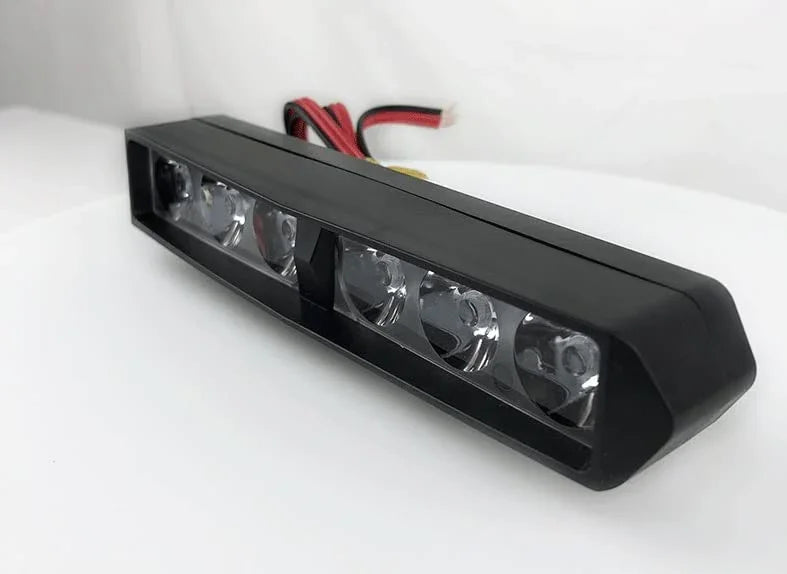 6 LED Bar Foglight Single Row High Bright Original, DC Power Waterproof Off-Roading Fog Head Bar Light For All Bike, Scooty with Free On/Off Switch (White) - Pack of 2 - Biker.Store - www.biker.store