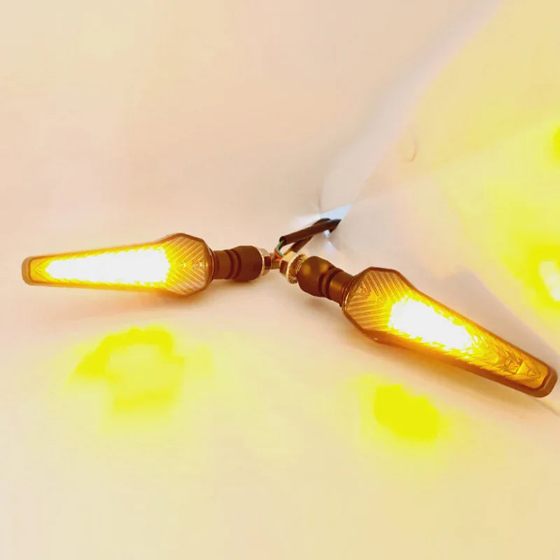 New Bike Indicator Yellow Blue Running Bike Indicator Front, Rear LED Indicator Light for Universal For Bike Universal For Bike (Yellow, Blue) - Biker.Store - www.biker.store