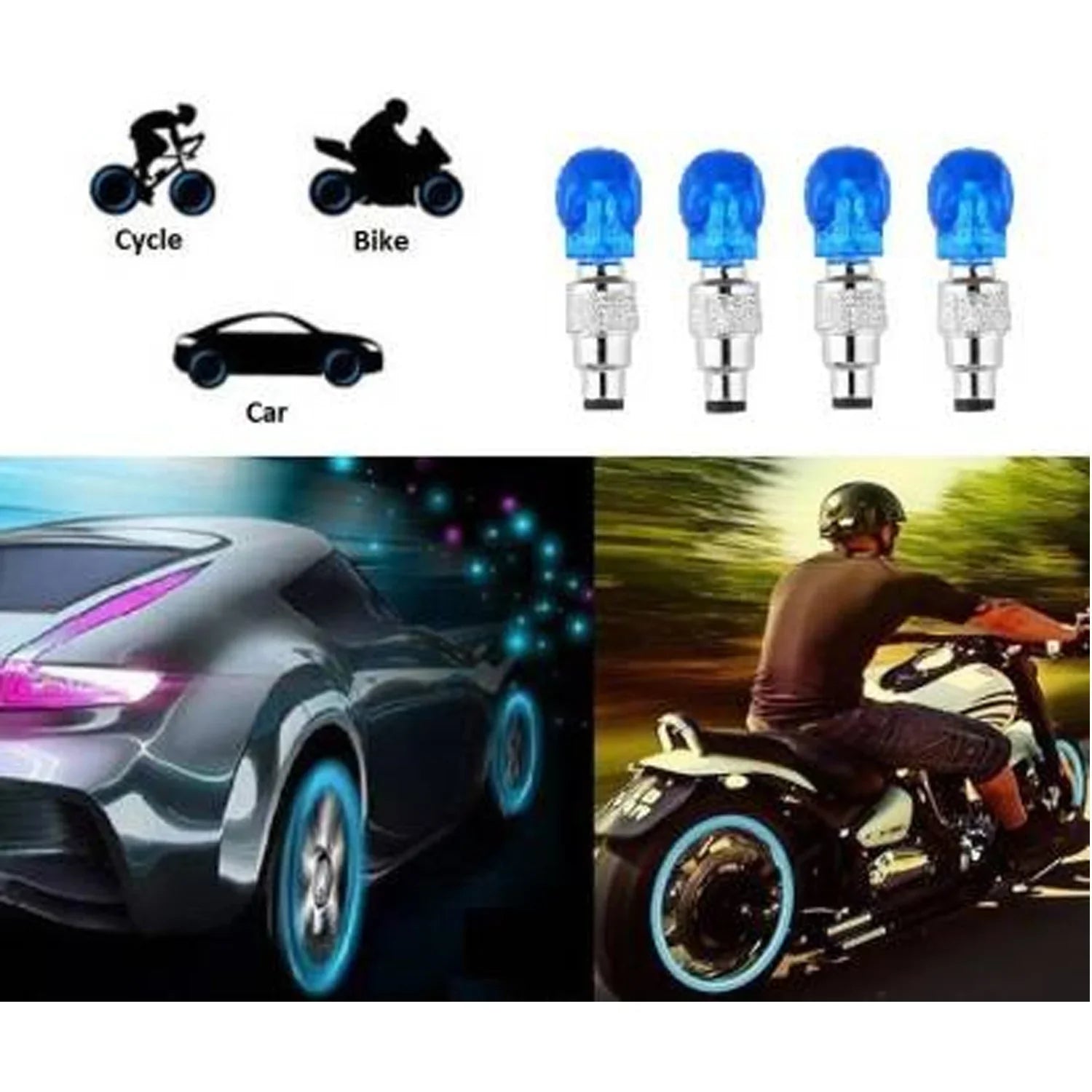 Skull Bhoot Wheel Nalki Light (Universal For Bike, Universal For Car, Pack of 2) - Biker.Store - www.biker.store