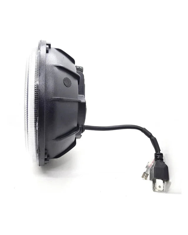 HJG 7 Inch Round Headlight Compatible with Royal Enfield, Jeep & Harley Davidson (Harley Minus Headlight) - Biker.Store - www.biker.store