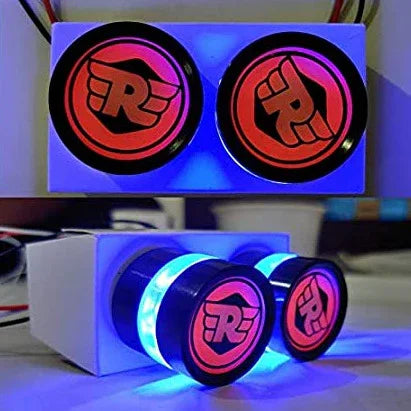 CYT Metallic Handle Bar End Dual Led Bike Turn Signal Indicator Light (Blue) for RE Bullet 350 - Biker.Store - www.biker.store