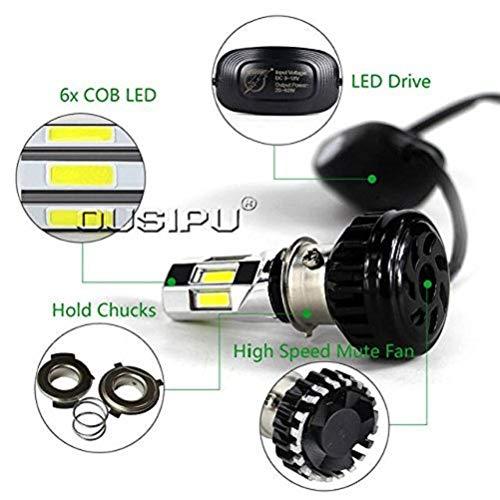 RTD ORIGINAL LED H4 DC Power Headlight Bulb Headlight for Bikes, White LED Headlight with Cooling Fan Head lamp Conversion Kit | Type H4 - Biker.Store - www.biker.store