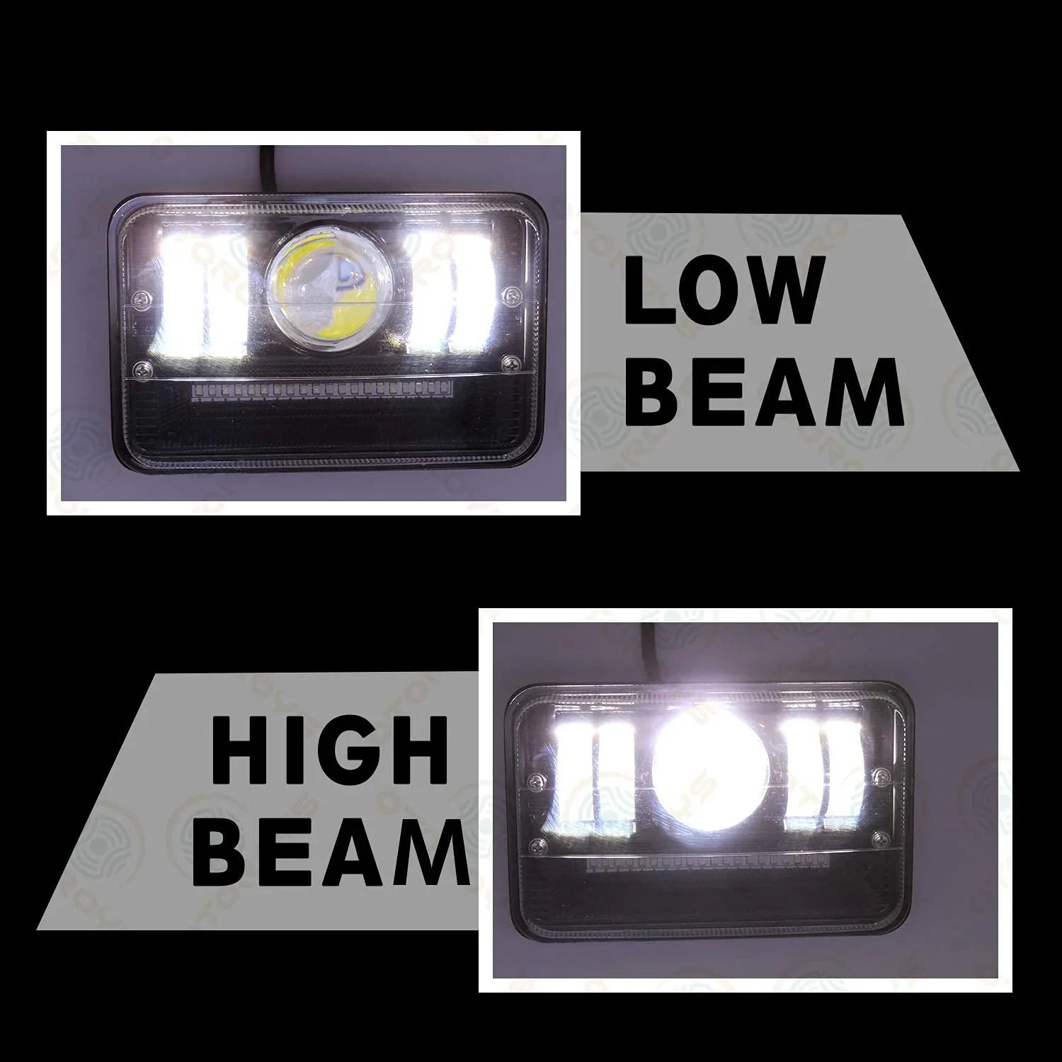 Splendor LED Projector Headlight Assembly Hi/Low Beam With 3 Mode Red and Blue Flashing For Hero Splendor Plus, Splendor Pro, Splendor - Biker.Store - www.biker.store