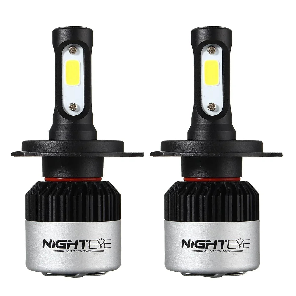 ORIGINAL NIGHTEYE H4 LED Headlight Bulb for Car and Bike White, 90W, 2 Bulbs - 9000 Lumens ULTRA BRIGHT, Type H4 - Biker.Store - www.biker.store
