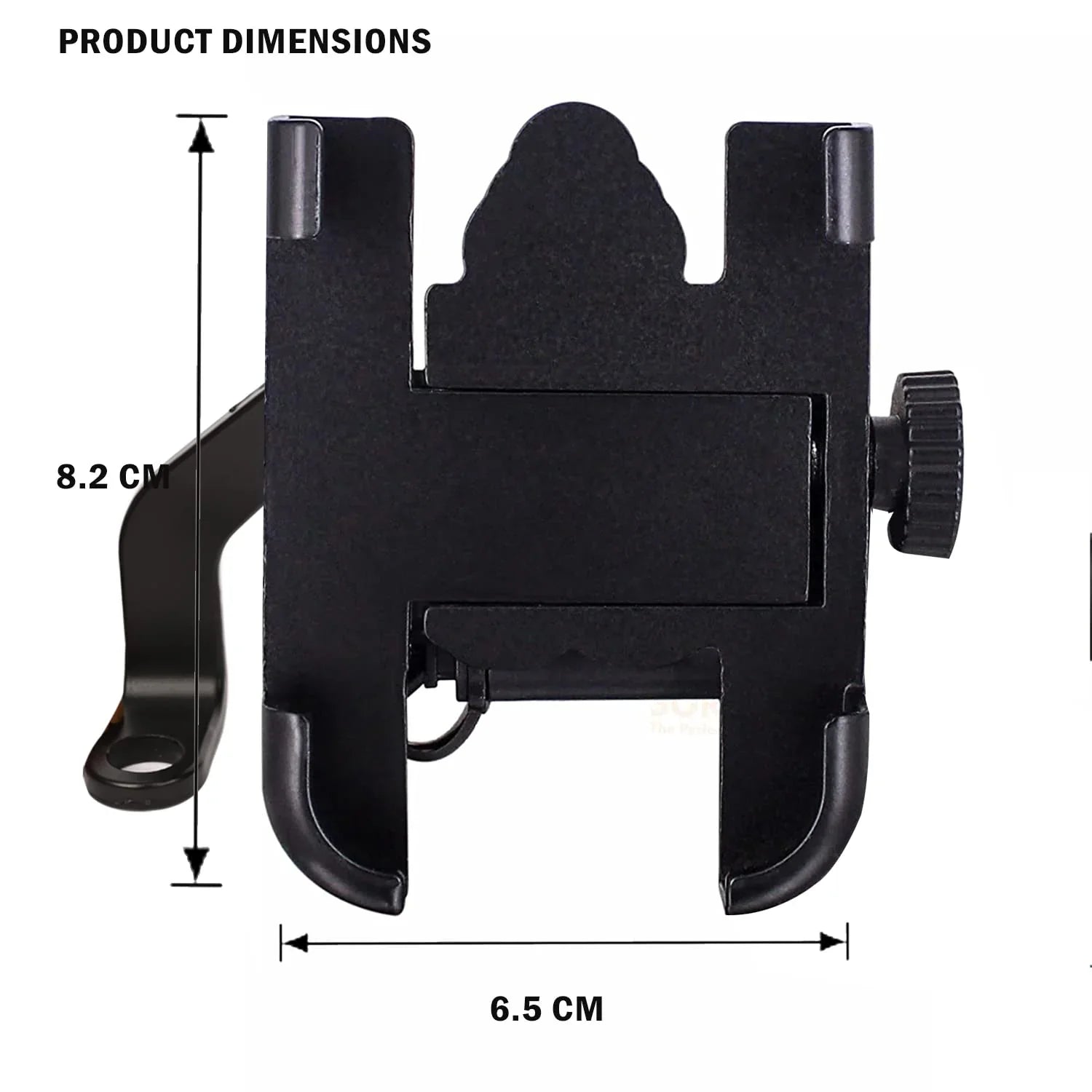 Mobile Phone Holder with USB Charger Waterproof Easy Adjustable Rear View Mirror Mount Solid Metal Cradle Stand Suitable for Bike & Mobile Phones 3.5" to 7.0" (Black) - Biker.Store - www.biker.store