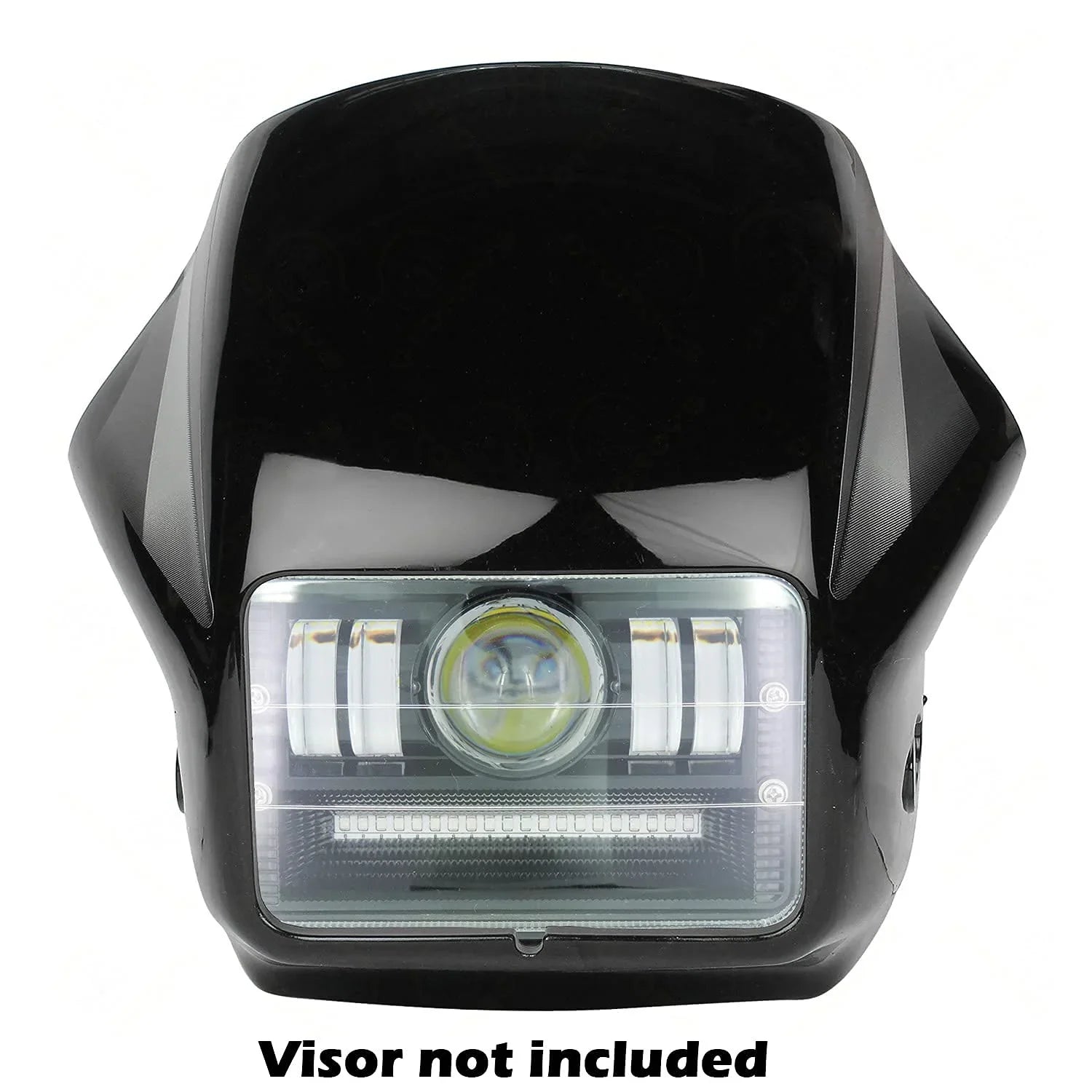 Splendor LED Projector Headlight Assembly Hi/Low Beam With 3 Mode Red and Blue Flashing For Hero Splendor Plus, Splendor Pro, Splendor - Biker.Store - www.biker.store