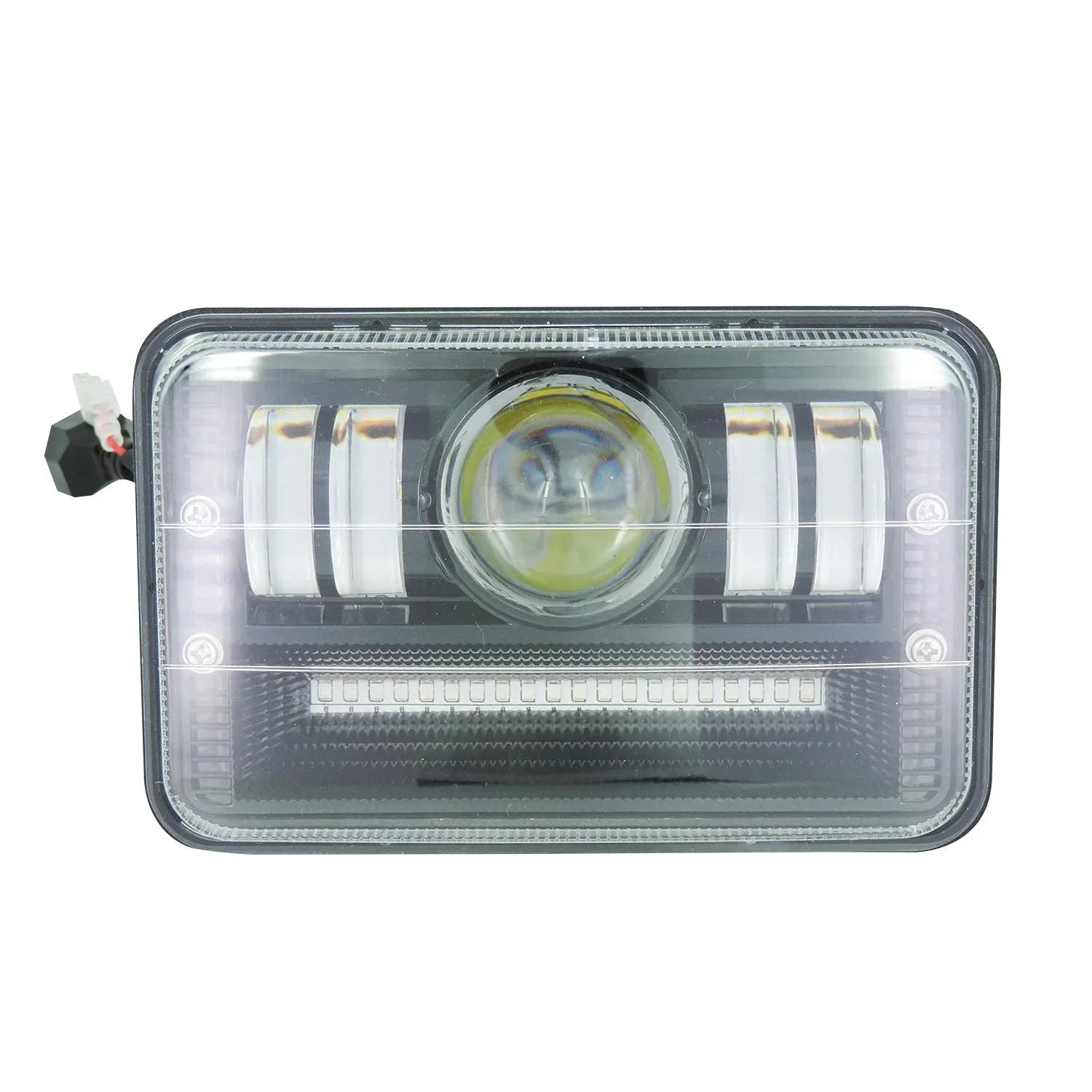 Splendor LED Projector Headlight Assembly Hi/Low Beam With 3 Mode Red and Blue Flashing For Hero Splendor Plus, Splendor Pro, Splendor - Biker.Store - www.biker.store