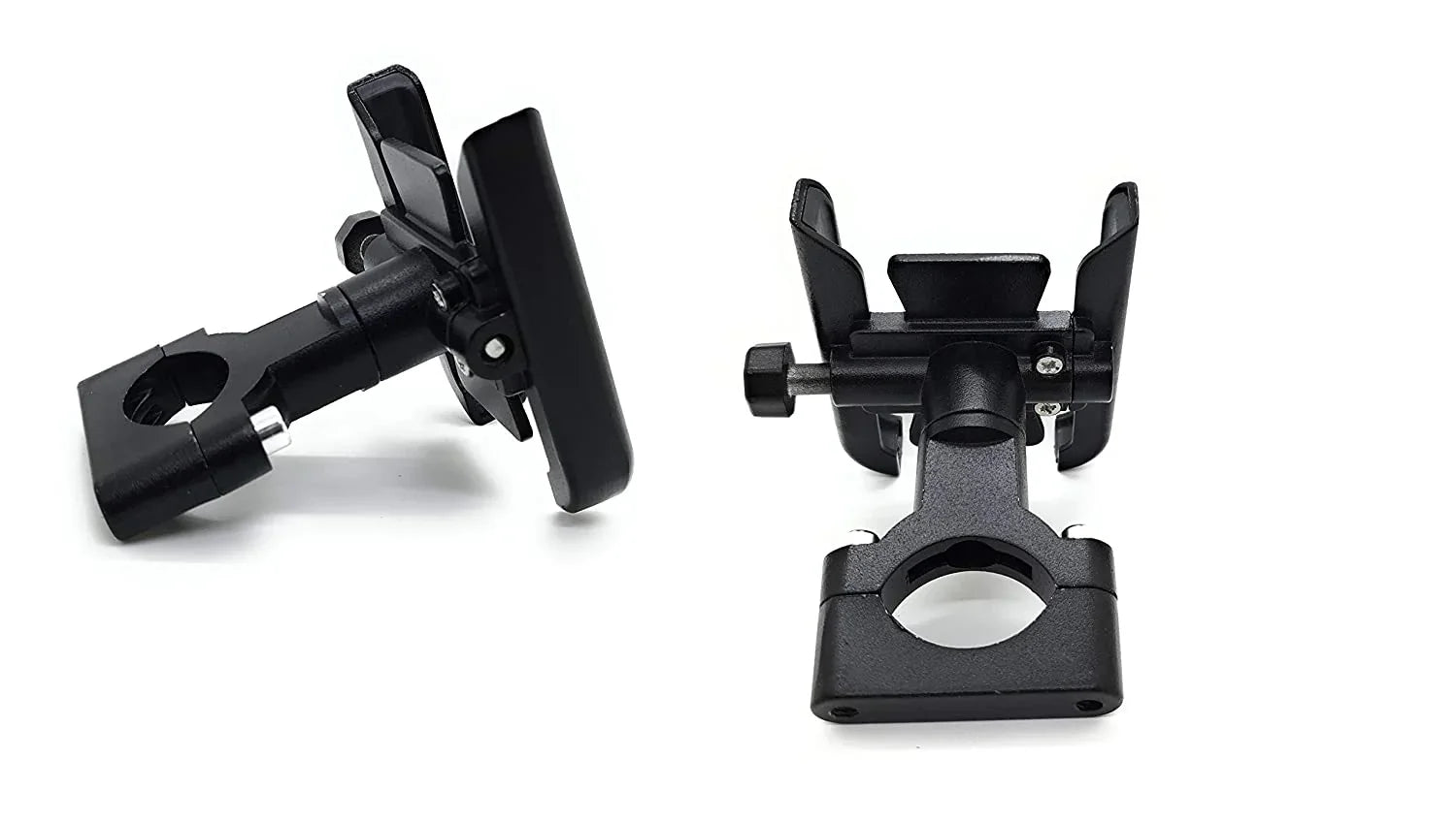 Universal CNC, Motorcycle Handlebar Mount Holder Stand for 3.5-6.2 Inch Mobile, GPS, Action Camera, Anti-Slip Fixed Bracket Shockproof (Without USB) - Biker.Store - www.biker.store