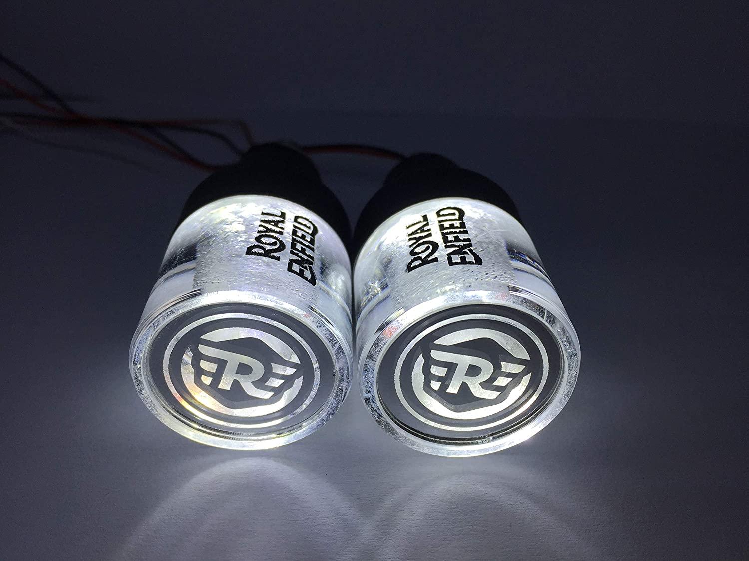 Crystal Indicator Bar End Handle Light for Royal Enfield - Biker.Store - www.biker.store