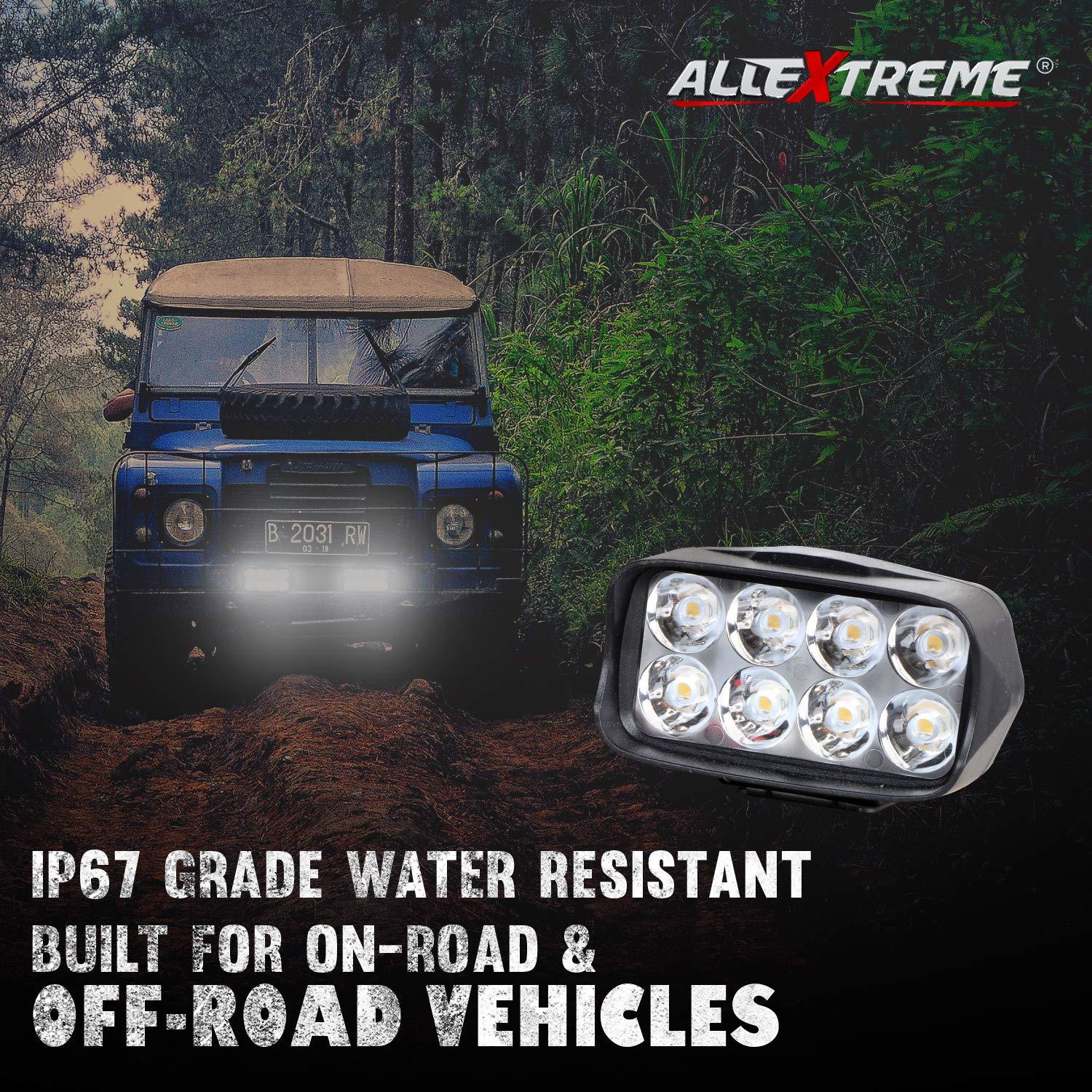 8 LED Universal LED Fog Light Driving Work Lamp for Bike Cars and Motorcycle (8 Led, 2Pcs With Switch) - Biker.Store - www.biker.store