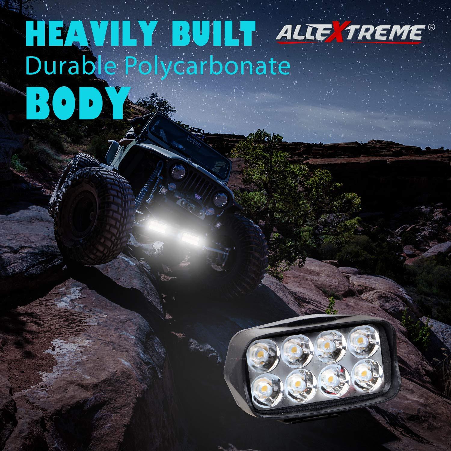 8 LED Universal LED Fog Light Driving Work Lamp for Bike Cars and Motorcycle (8 Led, 2Pcs With Switch) - Biker.Store - www.biker.store