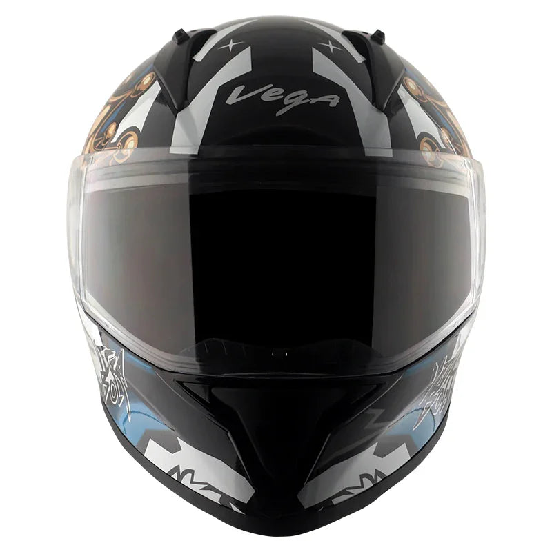 Vega Bolt Crown Men Black Blue Helmet - Biker.Store - www.biker.store