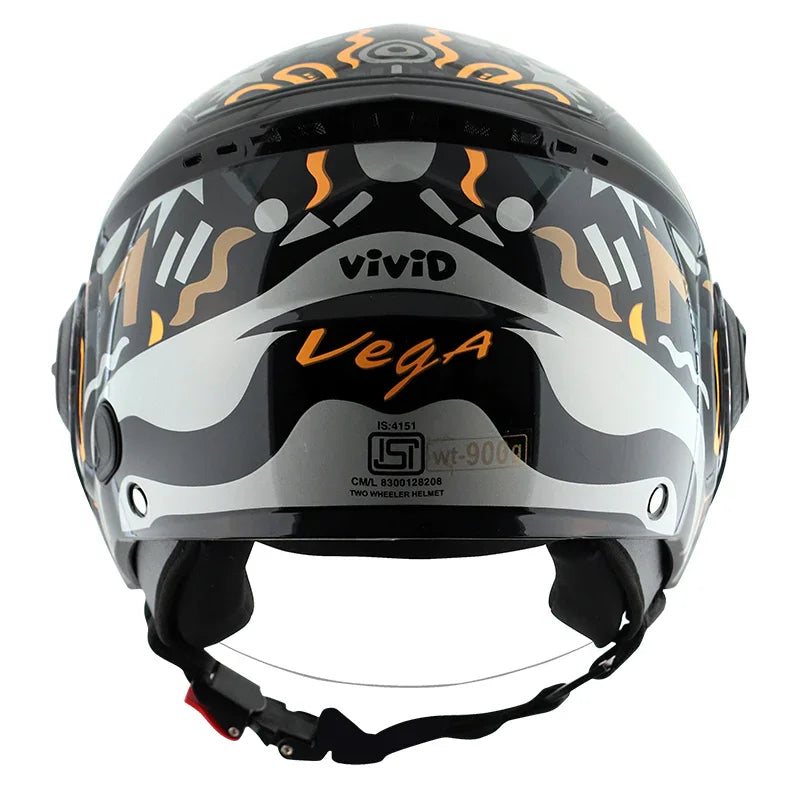 Vega Blaze Dx BZ1 Black Grey Helmet - Biker.Store - www.biker.store