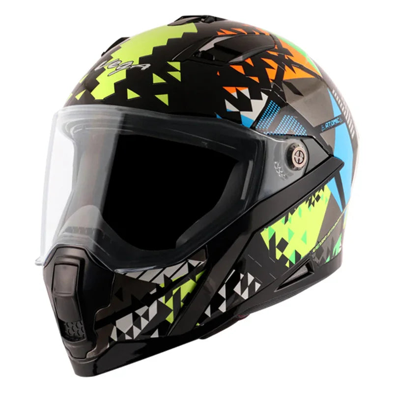 Vega Storm Atomic Black Neon Yellow Helmet - Biker.Store - www.biker.store