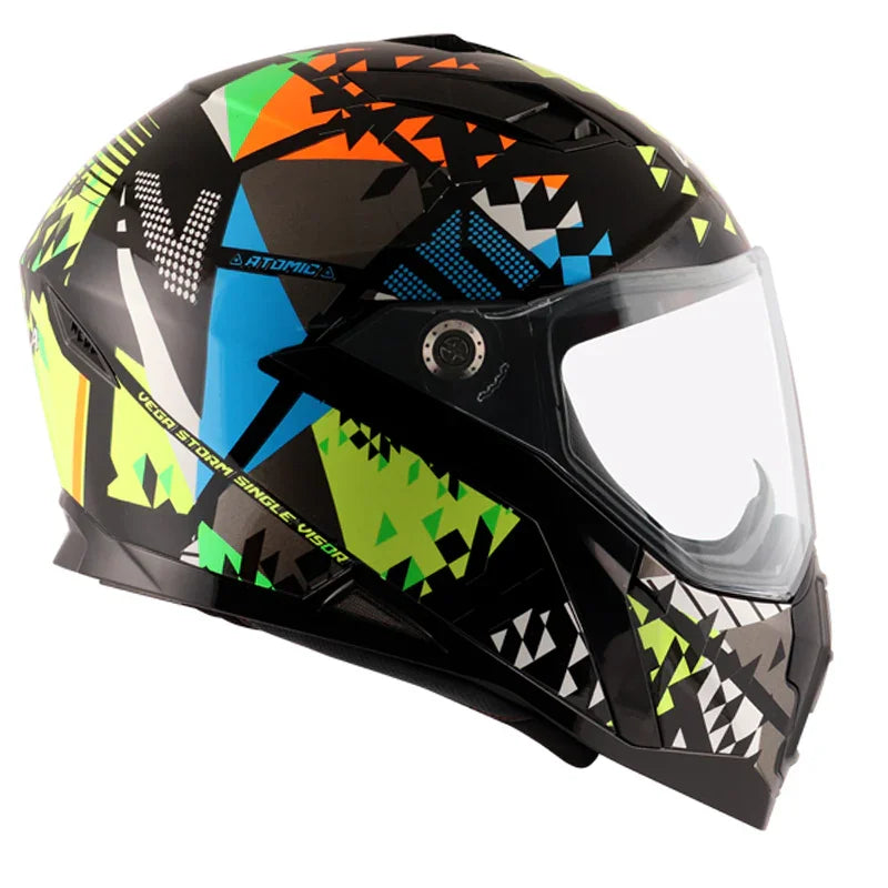 Vega Storm Atomic Black Neon Yellow Helmet - Biker.Store - www.biker.store
