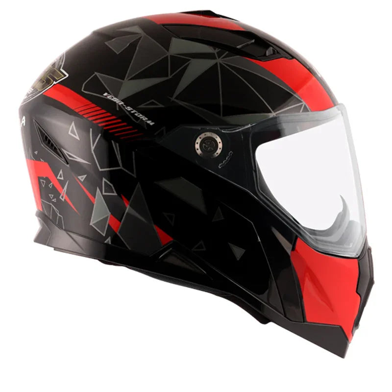 Vega Storm Drift Black Red Helmet - Biker.Store - www.biker.store