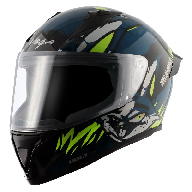 Vega Bolt Bunny Black Blue Helmet - Biker.Store - www.biker.store