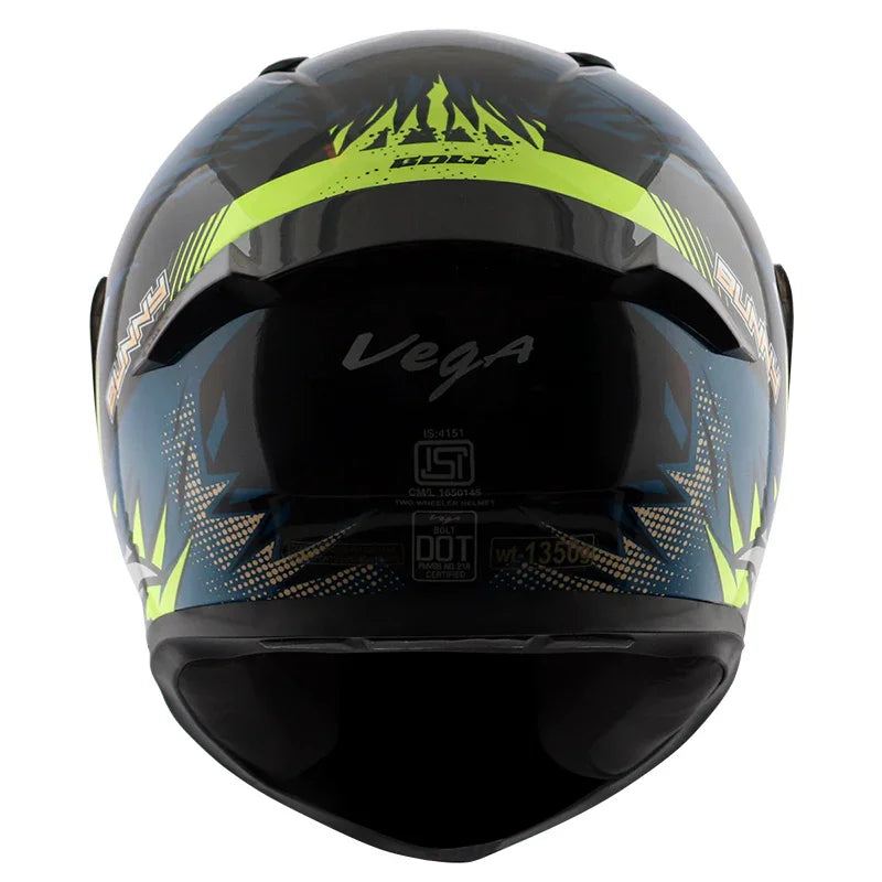 Vega Bolt Bunny Black Blue Helmet - Biker.Store - www.biker.store