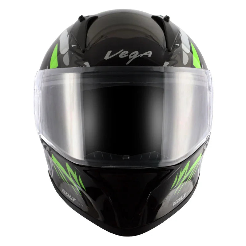 Vega Bolt Bunny Black Green Helmet - Biker.Store - www.biker.store